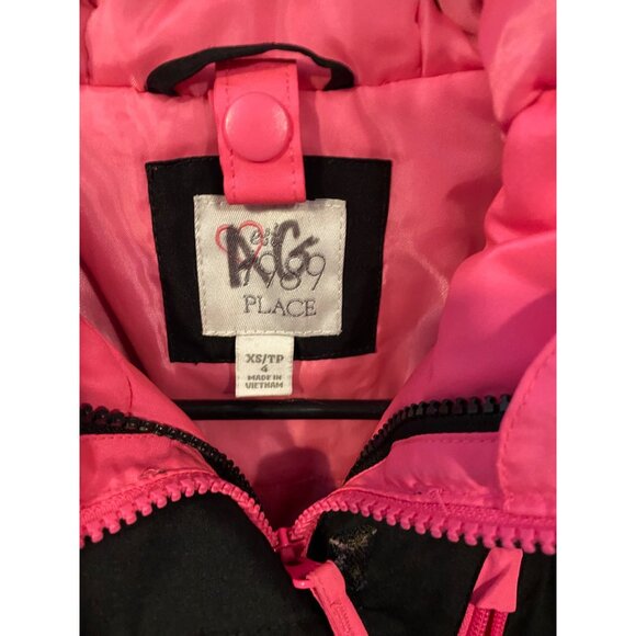 Big Dog 9 Pink & Black Hooded Winter Jacket XS - Picture 5 of 5
